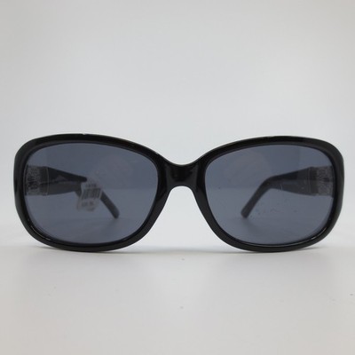 South Hampton Suns SHS 6004 BK Black Oval Sunglasses Filigree Detail 59-16-132
