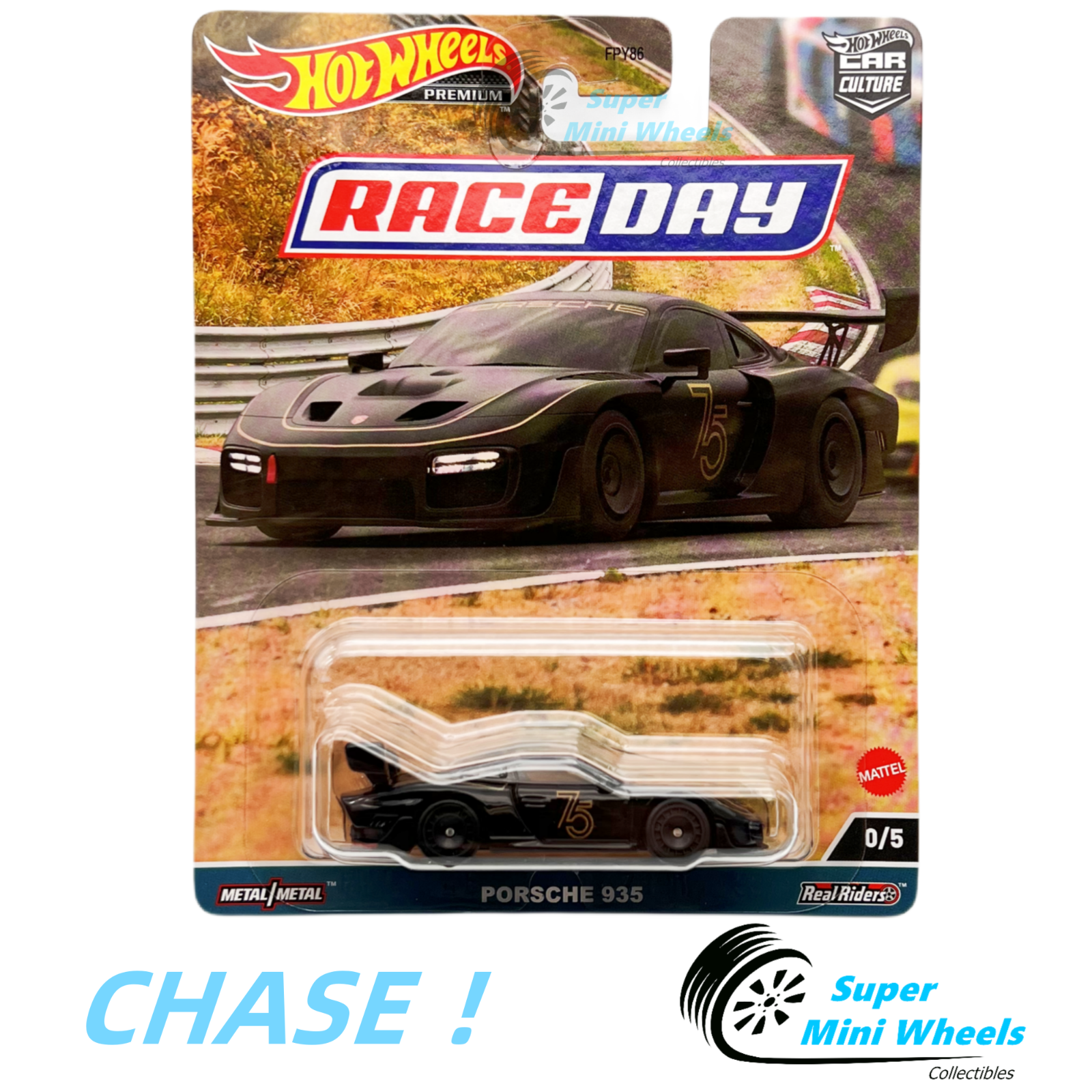 CHASE ! Hot Wheels - Porsche 935 Black - Car Culture Race Day /w ...