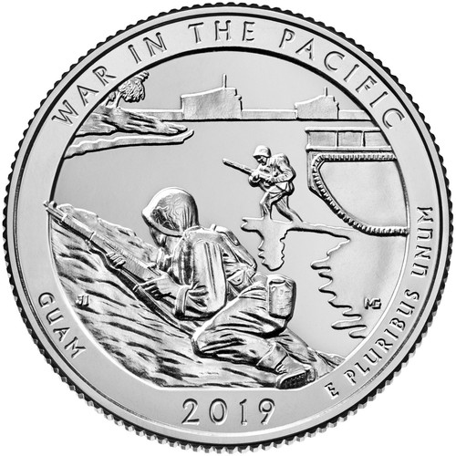 2019 P War in the Pacific Quarter.  ATB Series Uncirculated From US Mint roll.