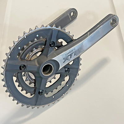 shimano xtr fc m985 10 speed double crankset crank 4028 rings 175mm chainset 386334470450