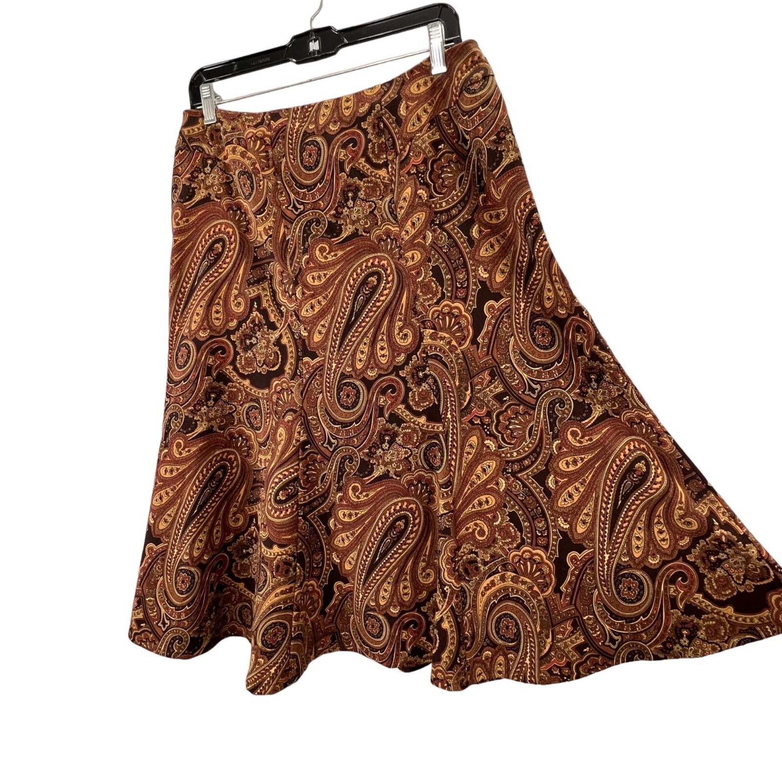 スカート 80s brown native pattern long skirt Vintage 90s Maxi Skirt Tribal Pattern Womens Size 8 Brown