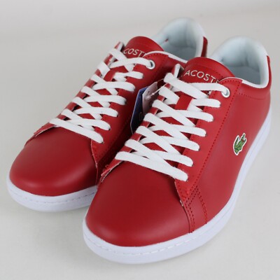 Lacoste Men's Hydez Leather Comfortable Shoes Red/White HYDEZ07211PSMA