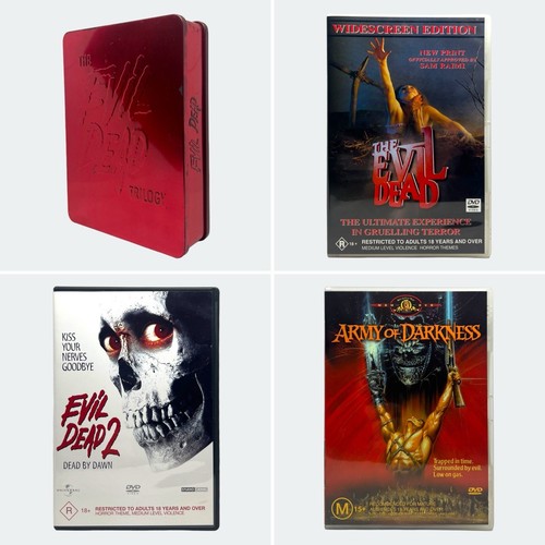 Evil Dead Trilogy Collector's R4 DVD Tin (Evil Dead 1 & 2 + Army of Darkness) Evil Dead Trilogy Collector's R4 DVD Tin (Evil Dead 1 & 2 + Army of Darkness)
