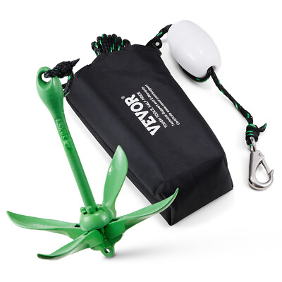 VEVOR Kayak Anchor Kit 3.5 lb Paddle Board Anchor Kit with 26.2 ft Rope and Buoy