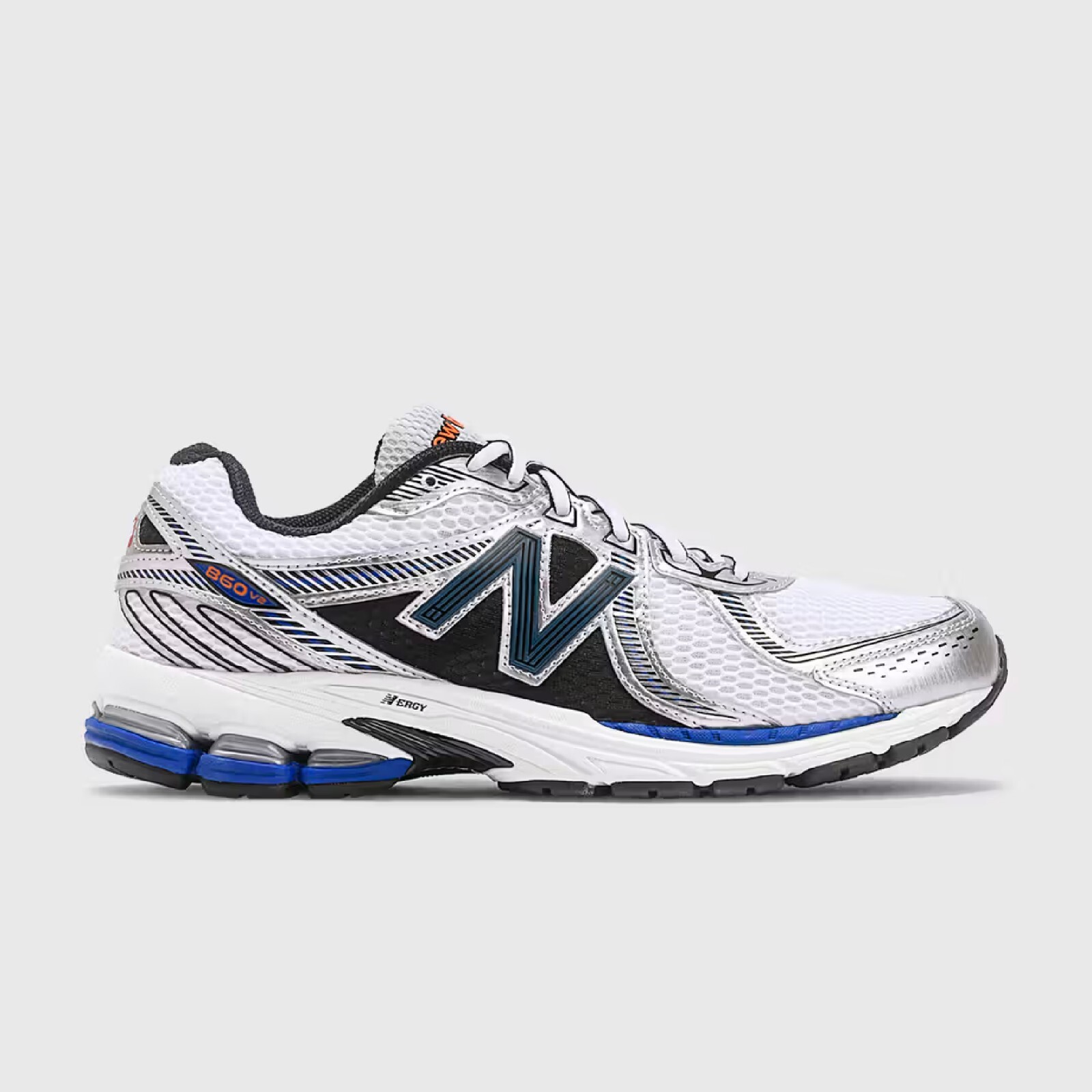 

Мужские кроссовки New Balance 860v2 Metallic Silver ML860XB, White/metallic silver/blue, New Balance 860v2