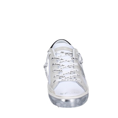 PHILIPPE MODEL HERREN SCHUHE PHILIPPE MODEL 43 EU SNEAKER WEISS LEDER WILDLEDER EX564-43