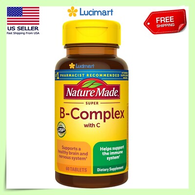 Super B Complex with Vitamin C Nature Made 60 tablets Exp 2025