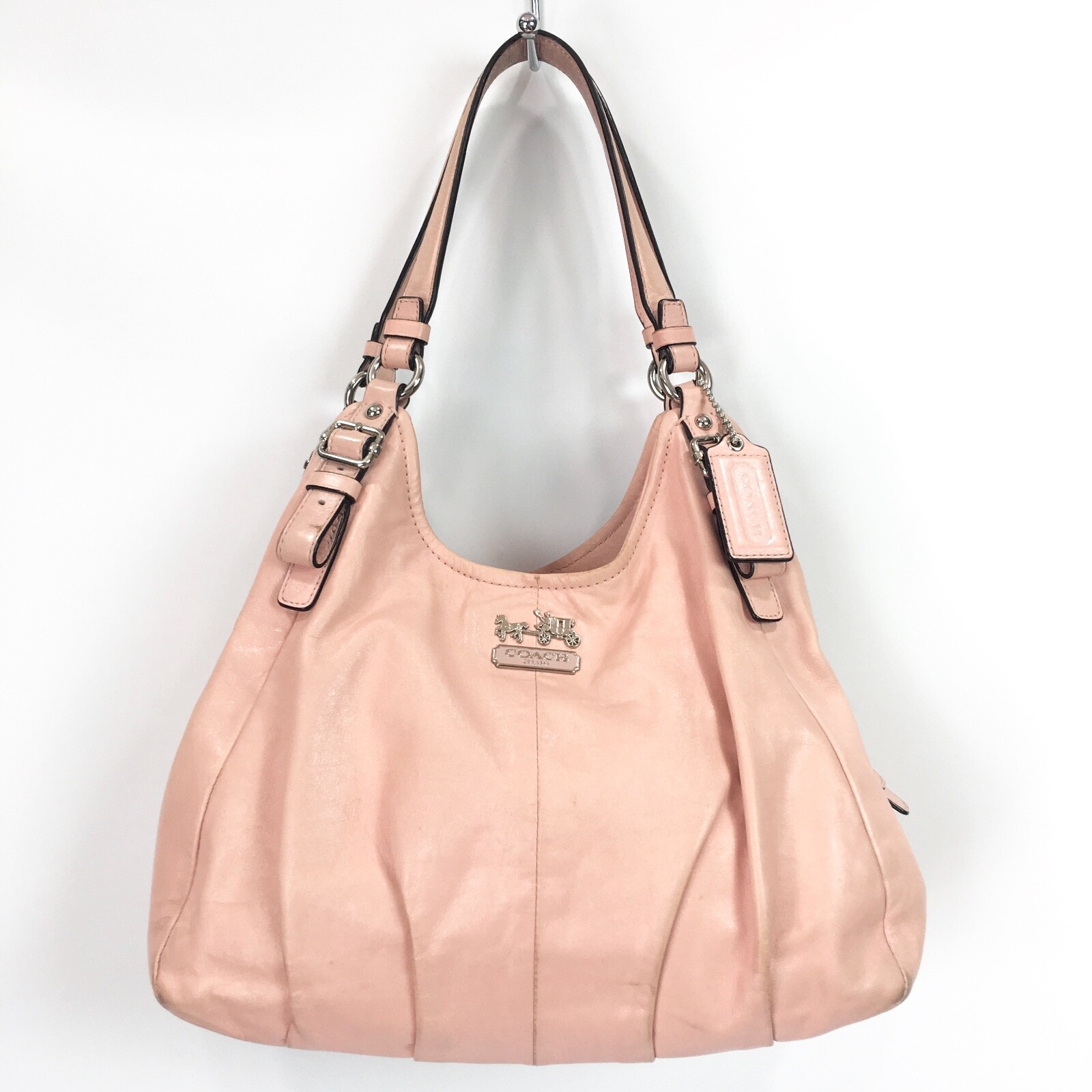 pink leather hobo bag