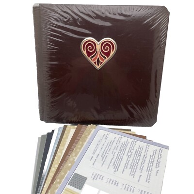 Creative Memories 7x7 Cherish Heart Brown Album Coverset Scrapbook Metro pack