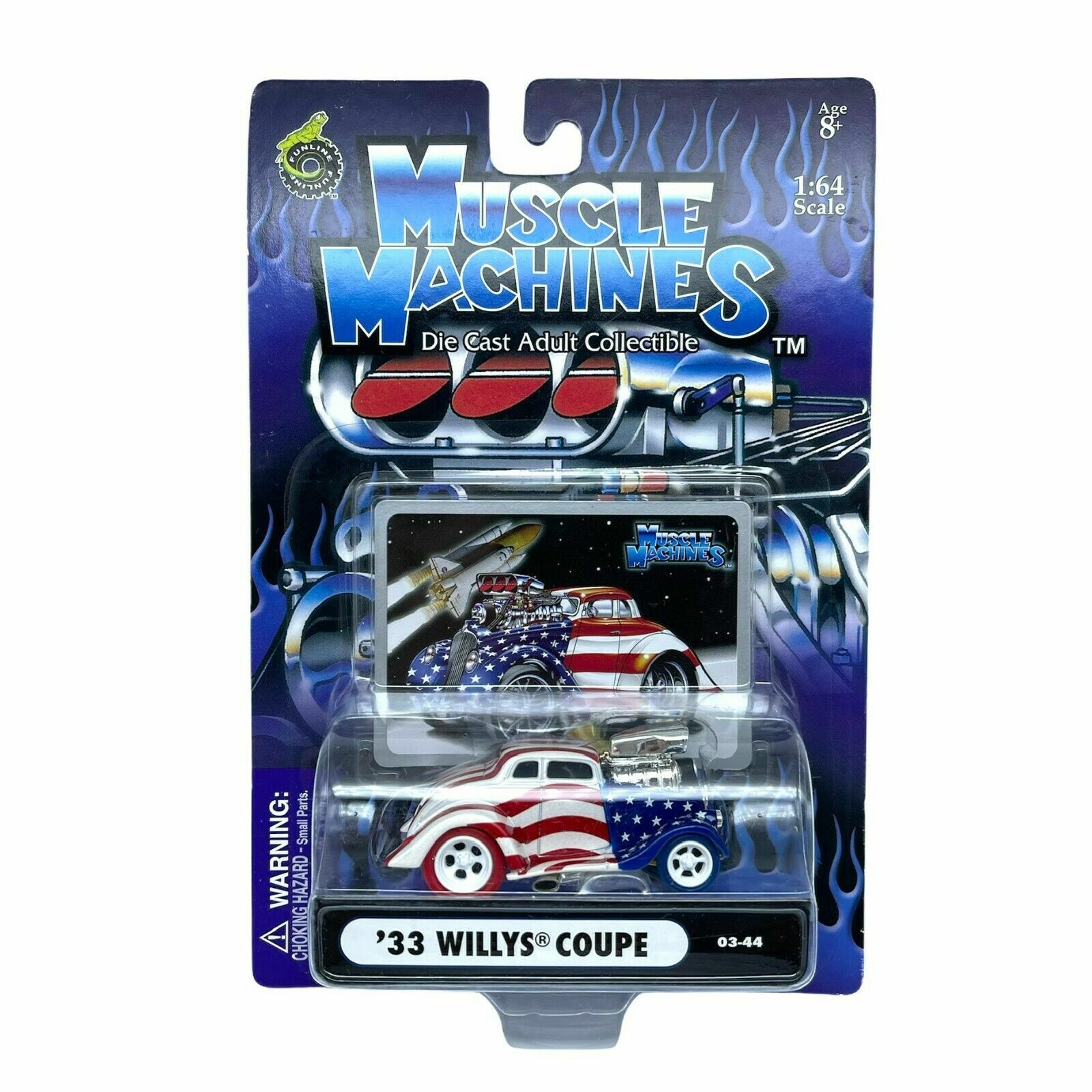 1933 WILLYS COUPE '33 MUSCLE MACHINES CHASE 1/64 DIECAST CAR USA