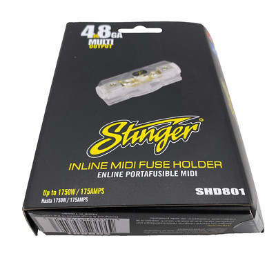 Stinger SHD801 Inline MIDI Fuse Holder Water & Corrosion Resistant 4 Ga or 8 Ga