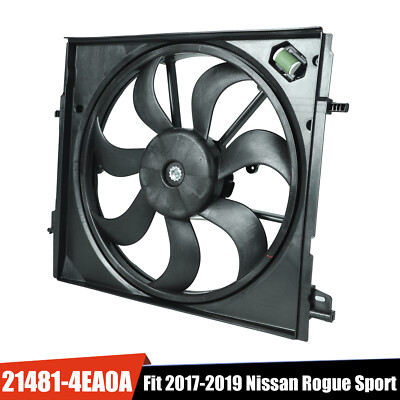 For Nissan Rogue Sport Radiator Cooling Fan Assembly 2.0L 2017 2018 2019 Black