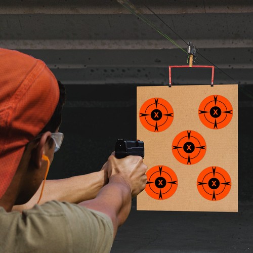 Highwild 250 Pack of 3-inch Fluorescent Orange Bullseye Adhesive Target Stickers