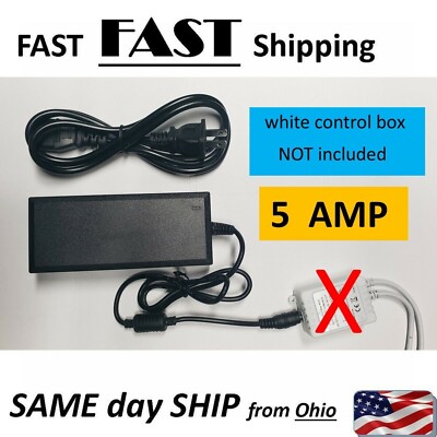 5A Power Supply DC Power 5 AMP strip lighting heavy duty replacement 12VDC 12V