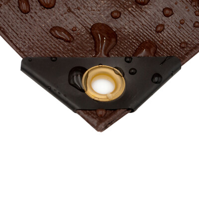 6x8 Brown Super Heavy Duty Waterproof Poly Tarp - ATV Woodpile Roof Cover