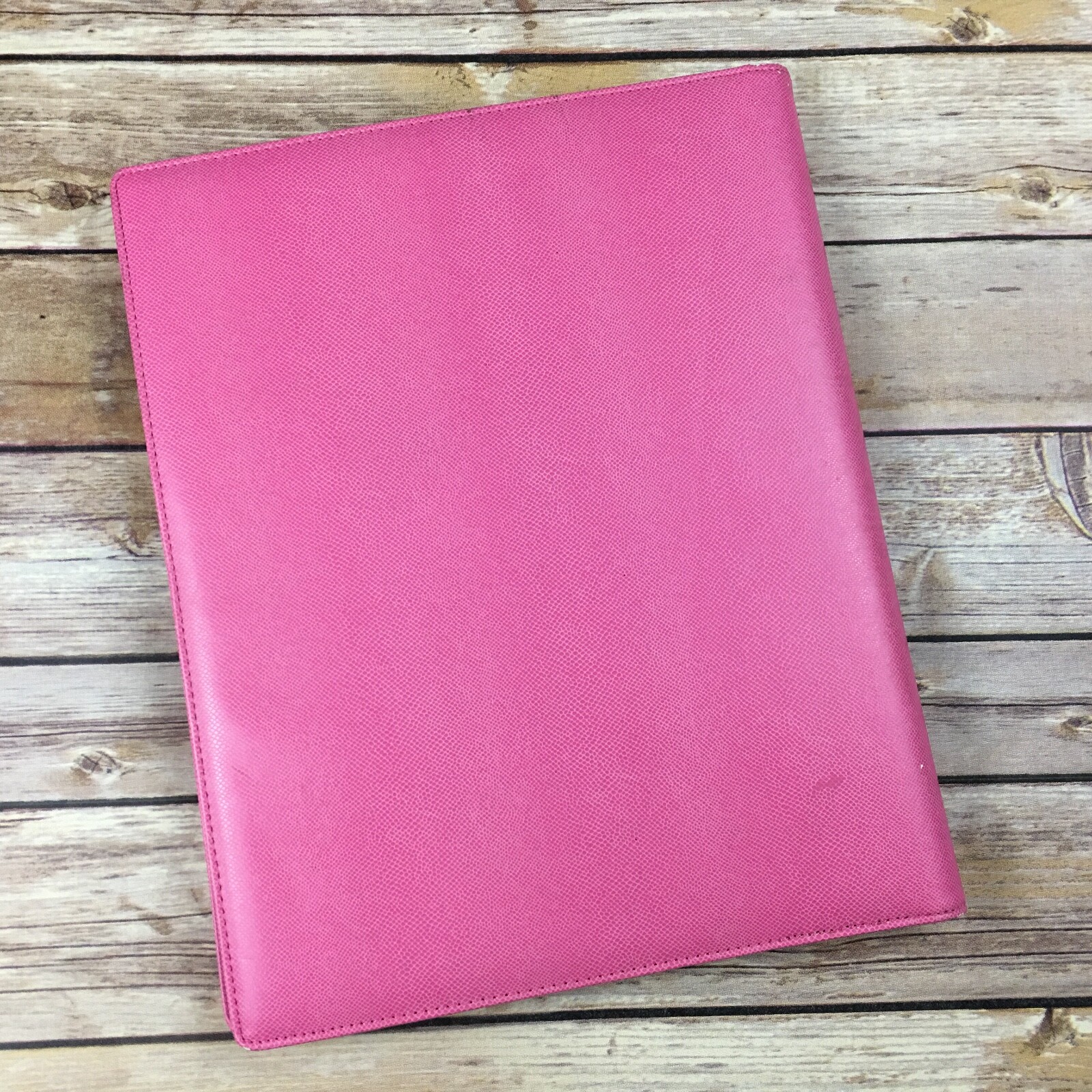 MomAgenda Kitchen Folio Pink Faux Leather Cover Clear  Inserts