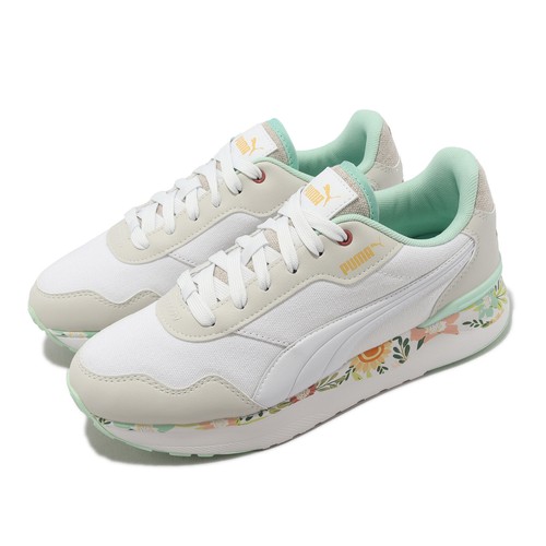 

Женская повседневная обувь Puma R78 Voyage Wild Garden Beige White Minty с цветочным принтом 389235-01, Бежевый, R78 Voyage Wild Garden