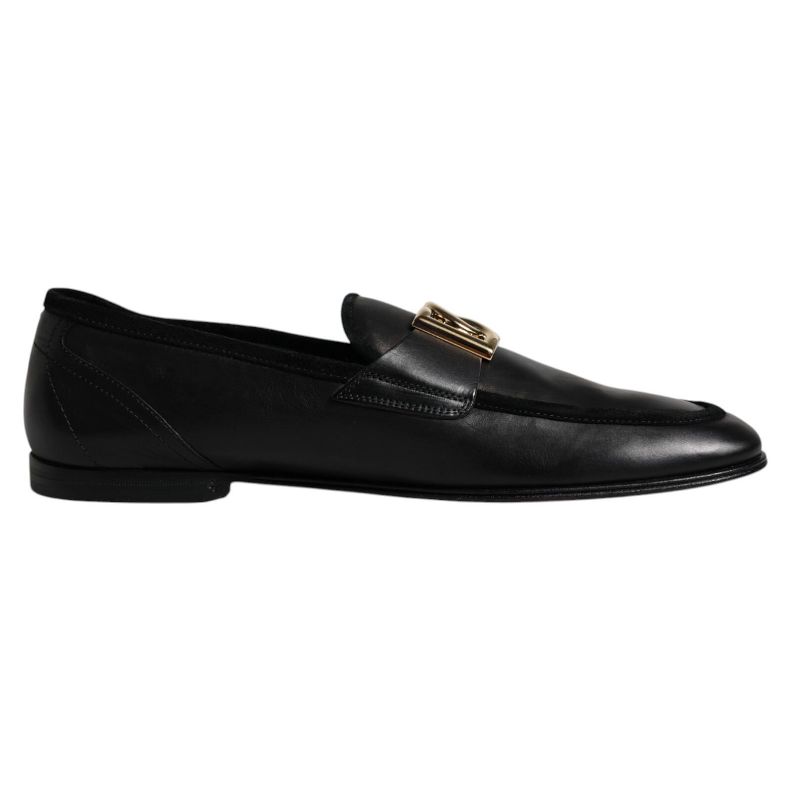 Туфли DOLCE & GABBANA Черные кожаные мокасины без застежки с логотипом EU42.5 / US9.5 1050 долларов США