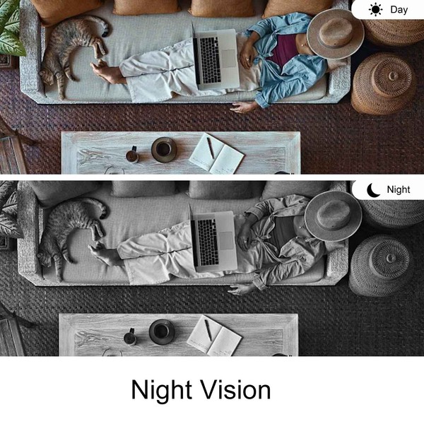 WiFi Somke Detector Camera 1080P Night Vision Motion Detection Recording Audio - Image 9