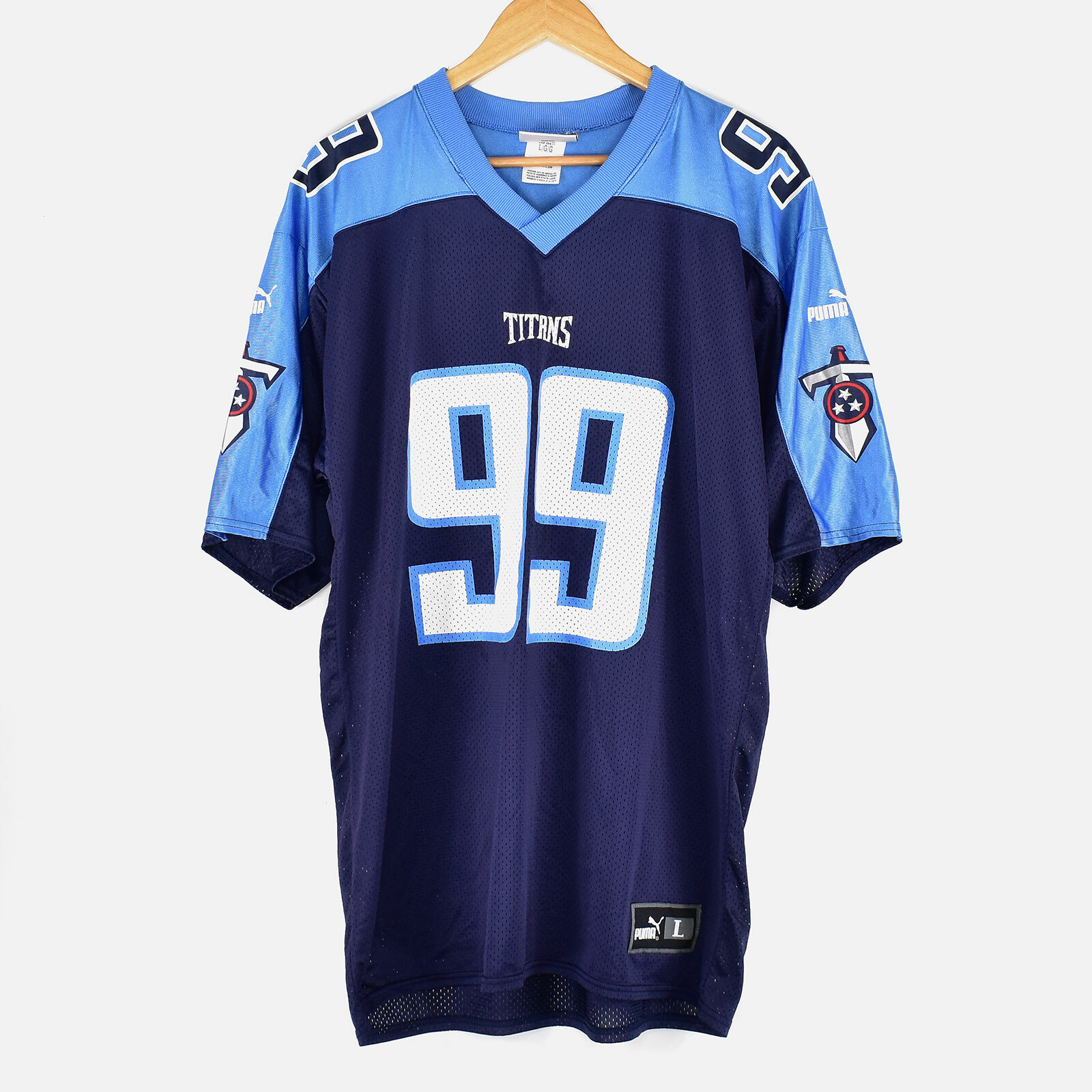 Tennessee Titans 1999 Kenny Holmes #99 Athletic Football Logo Puma