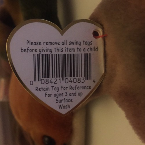 Beanie Babies Claude The Tye Dye Crab 1996 Ty Original Tag Attached w/ Errors