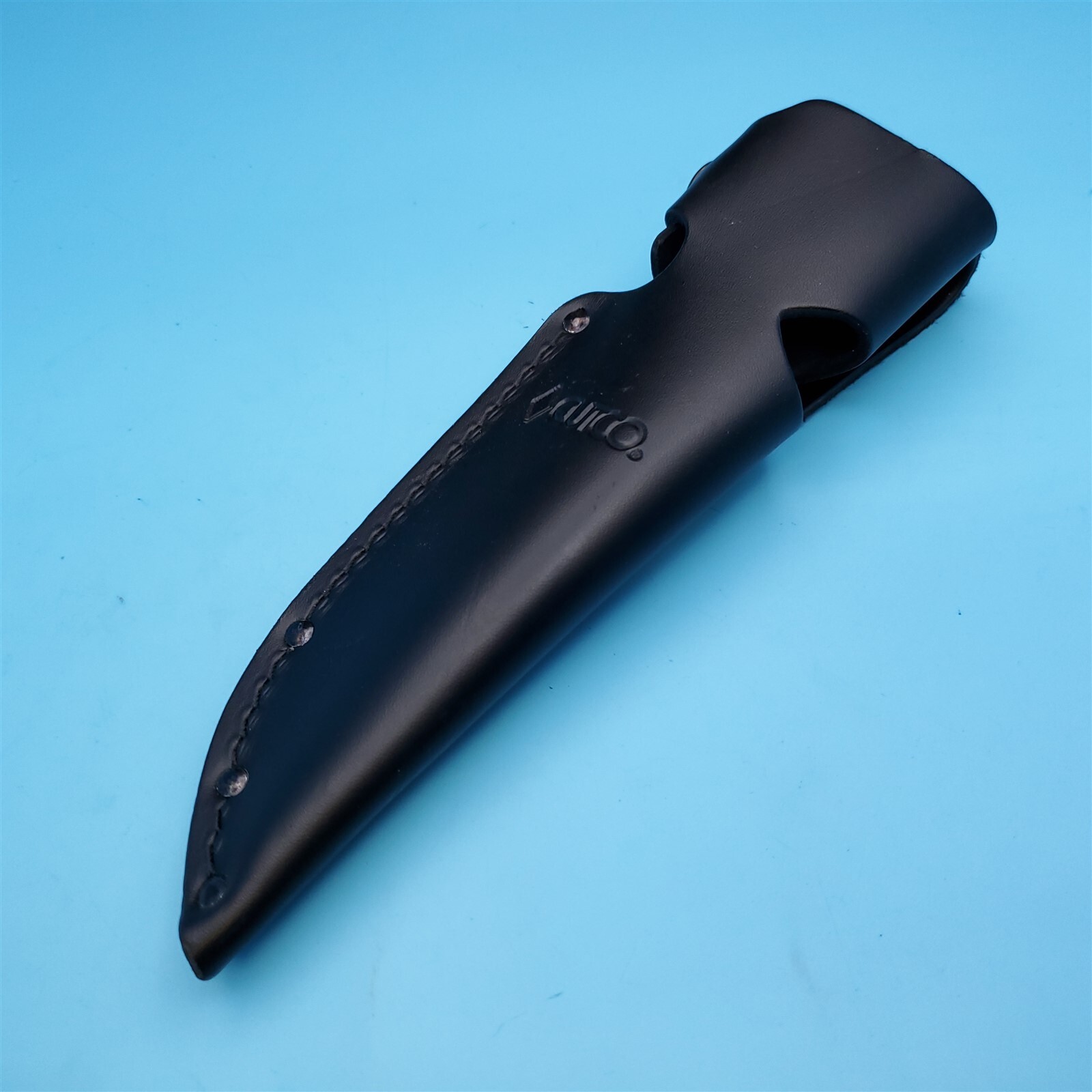 Cutco Knife Sheath Black Leather Fixed Blade Belt 5" Hunting 1087 5718 5719 USA