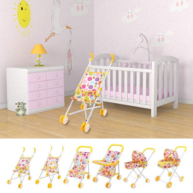 Stroller Plastic Mini Pushchair Toy For Toddlers Kid