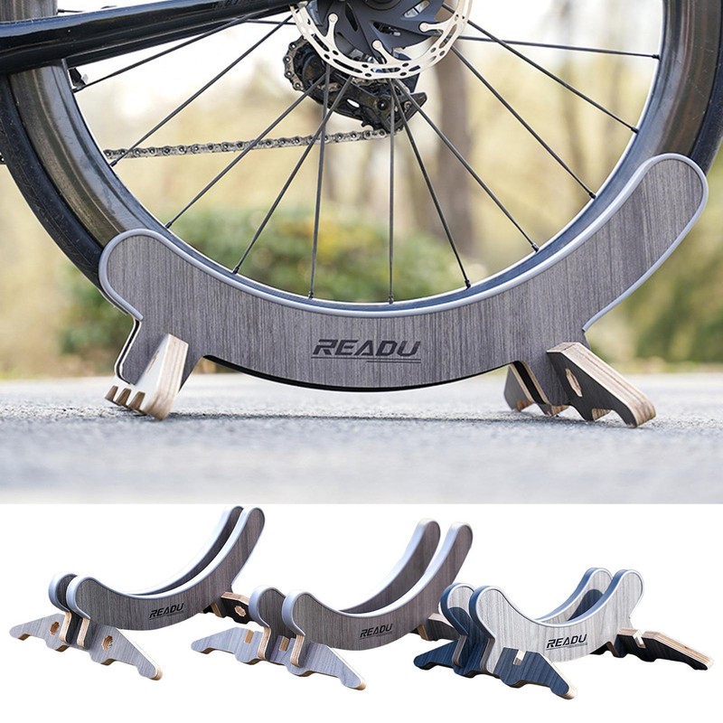 Bicycle Parking Rack Adjustable Wood Stand Display Fits 16-2
