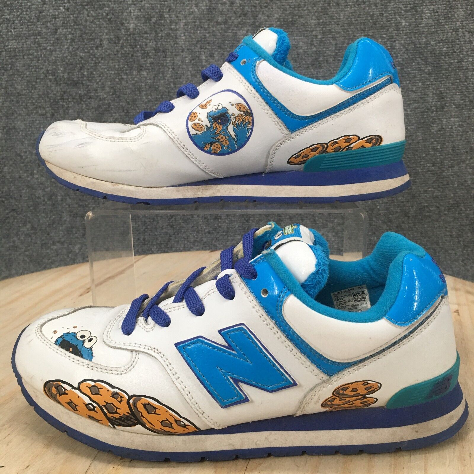 New Balance Shoes Youth Mens 6 574 Sesame Street Cookie Monster Blue KJ574CMG