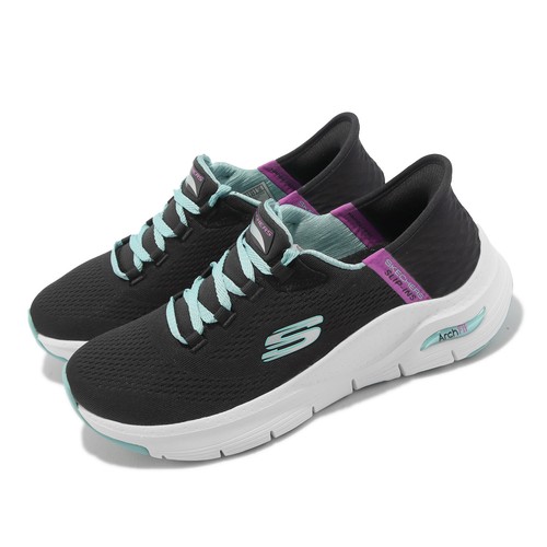 

Женские повседневные слипоны Skechers Arch Fit-Fresh Flare Black Blue White 149568-BKMT, Черный, Arch Fit-fresh Flare Slip-ins