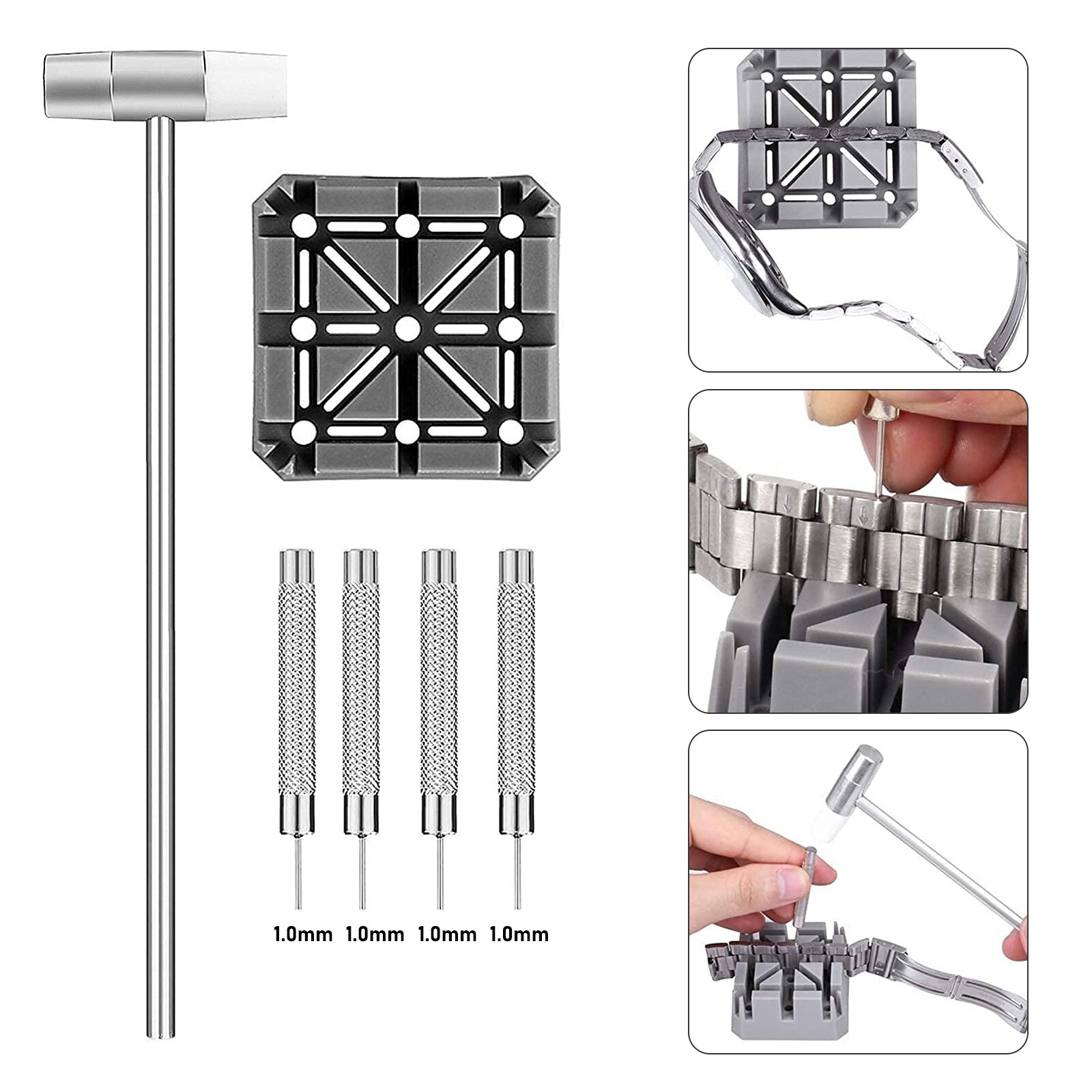 Adjustment Watch Band Strap Link Pin Remover Spring Bar Repair Resizing Tool Kit