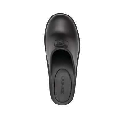 Pre-owned Miu Miu Heel Mules 38 It In Black