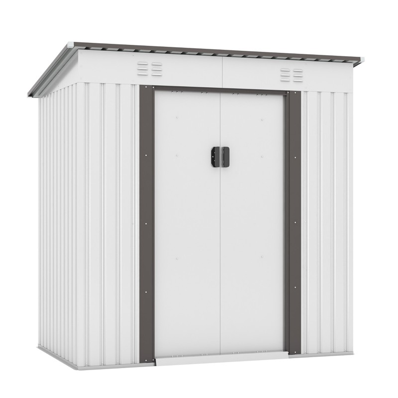 6'x4' Outdoor Storage Shed Metal Tool Shed Lockable Door for