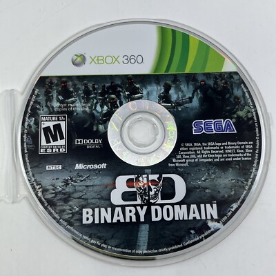 Binary Domain (Microsoft Xbox 360, 2012) DISC ONLY