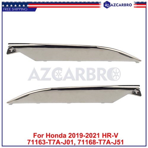 Left+Right Front Grille Extension Molding 71163-T7A-J01 For Honda