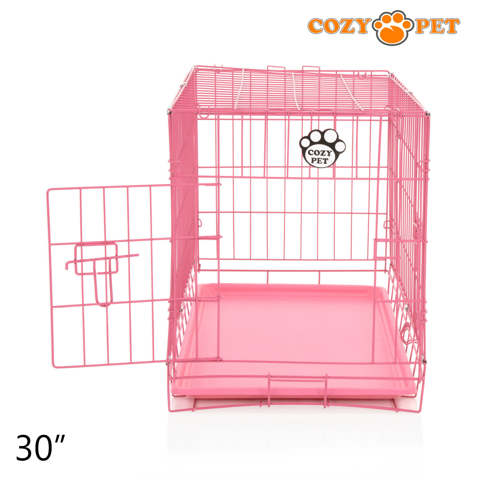 30 inch pink dog crate