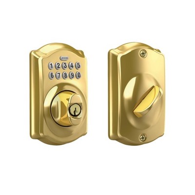 Schlage BE365 CAM 505 Camelot Keypad Deadbolt, Electronic Keyl...
