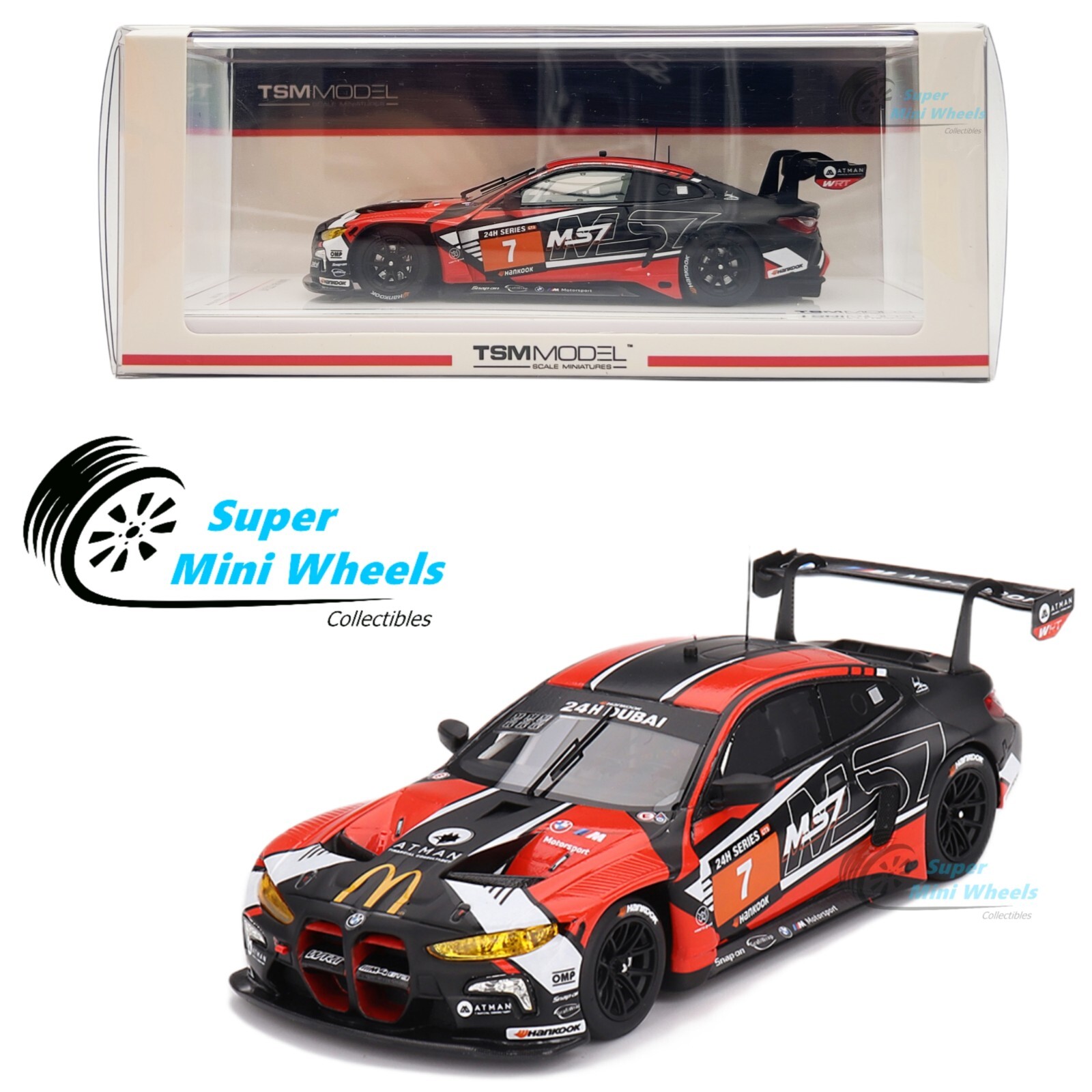 TSM-Model 1:43 BMW M4 GT3 #7 BMW M Team WRT 2023 24H Dubai