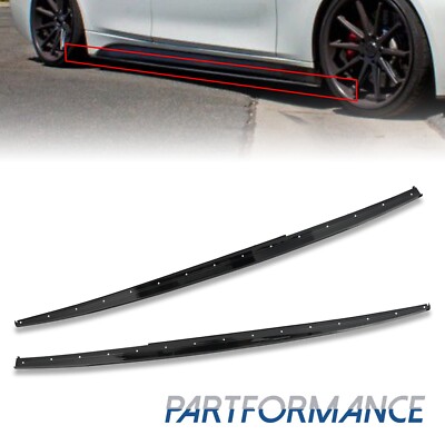 For 12-18 BMW F30 F31 3 Series Sedan M Sport Black Side Skirt Extension Splitter