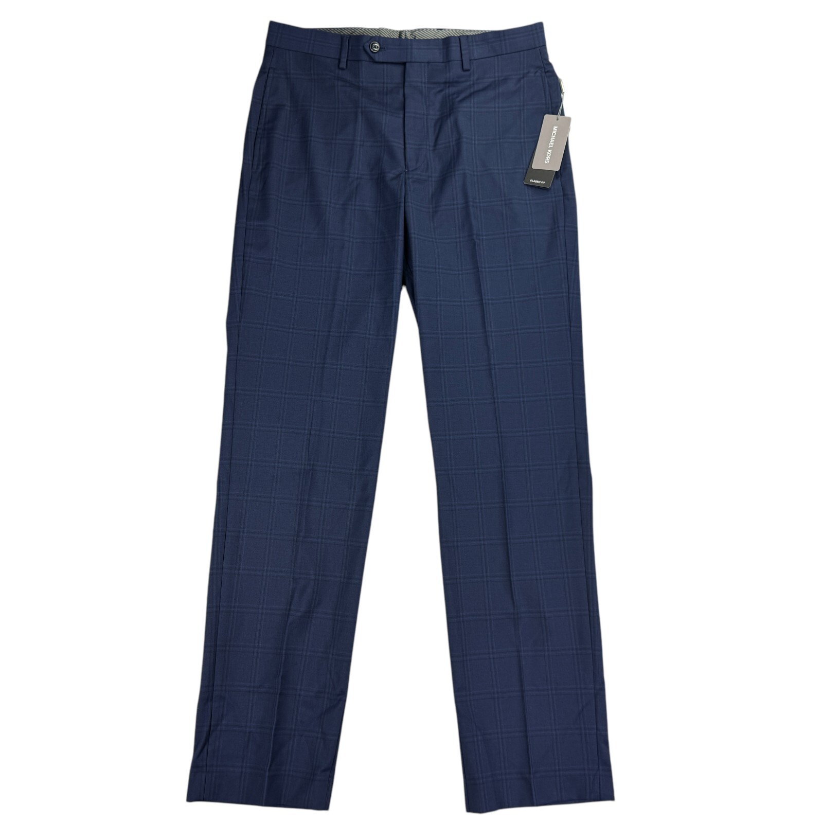 Michael Kors Mens Marvin Classic Fit Plaid Stretch Dress