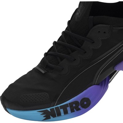 PUMA PUMA MENS FAST-R NITRO ELITE RUNNING SHOES TRAINERS CARBON PLATED - BLACK