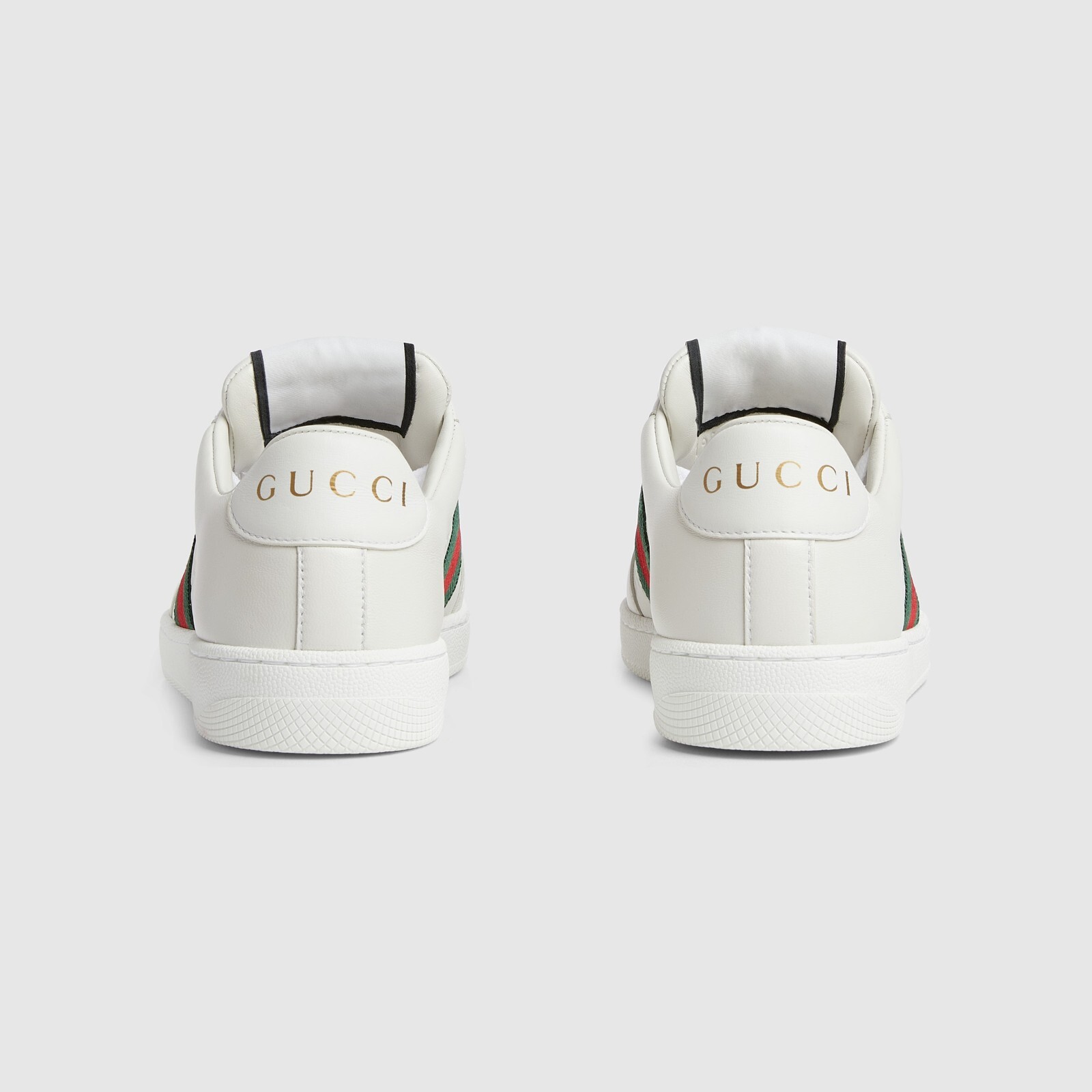 Pre-owned Gucci Screener Women's White Leather Low Top Sneakers