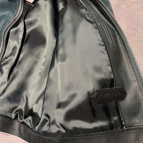 Pre-owned Tom Ford Suede Jacket In Medium And Large In Green