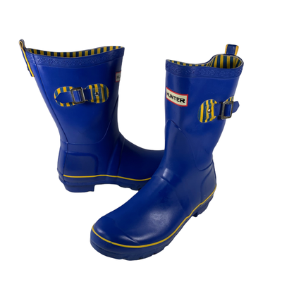 Hunter Womens Sz 7 US Festival Short Wellies Rain Boots Blue