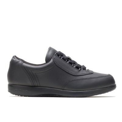 

Hush Puppies Women Classic Walker Black Leather 6.5 EW Walking Shoes Leather