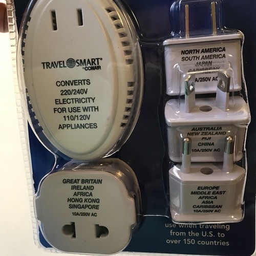 Travel Smart Conair Converter Worldwide Adapter Set -Used In Opened Packaged