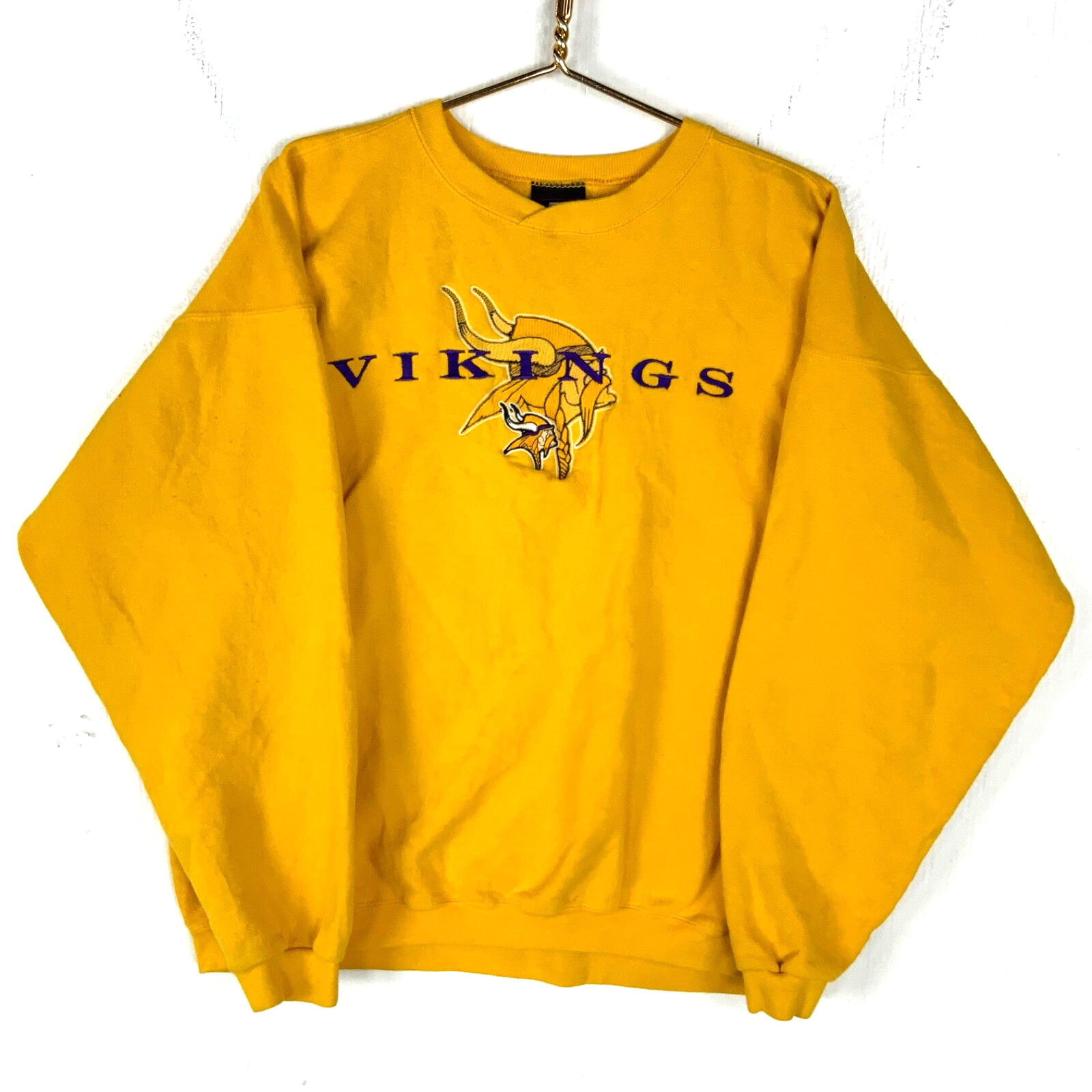【US限定】STARTER NFL Minnesota Vikings Vintage Hoodie Unisex Starter Heather Gray Minnesota Vikings Throwback Logo