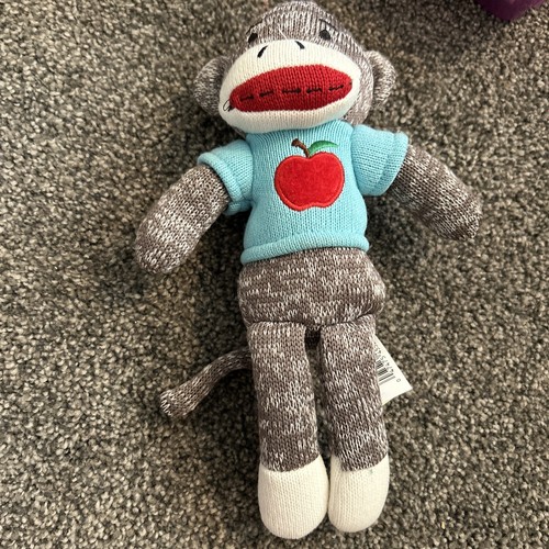 Dan Dee Sock Monkey With Red Apple Sweater 9