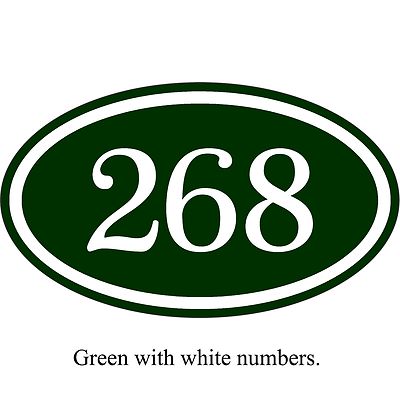 Personalized House Address Number Sign Aluminum Plaque 12" x 7" Custom Colors  