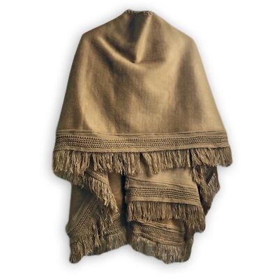 Pre-owned Ecualama Wholesale Lot Of 10 Alpaca Wool Poncho Unisex South American Cape Coat Jacket In Multicolor